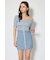 アシンメトリーツイードミニニットワンピース