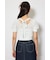 【AKB48 伊藤百花さん着用アイテム】ビジュー付きバックリボンニットトップス