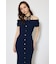 オフショルダーニットタイトワンピース