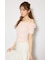 オフショルフリルニットトップス
