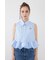 ノースリーブボリュームフリルヘムブラウス