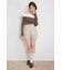 オフショルフリルニットトップス