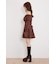 オフショルチェックミニワンピース