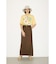 【THROW】MANNISH BELTED I LINE ロングスカート