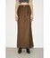 【THROW】MANNISH BELTED I LINE ロングスカート