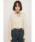 TAPE YARN SLANT NECK カーディガン