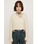 TAPE YARN SLANT NECK カーディガン