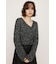 TAPE YARN SLANT NECK カーディガン