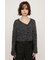 TAPE YARN SLANT NECK カーディガン