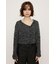 TAPE YARN SLANT NECK カーディガン