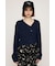 TAPE YARN SLANT NECK カーディガン