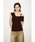 【THROW】ASYMMETRY RIB トップス