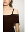 【THROW】ASYMMETRY RIB トップス