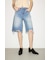 【THROW】RIPPED HALF DENIM PT／BE