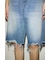 【THROW】RIPPED HALF DENIM PT／BE