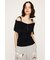 OFFSHOULDER RIB HG トップス