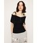OFFSHOULDER RIB HG トップス