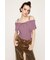 OFFSHOULDER RIB HG トップス
