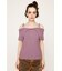 OFFSHOULDER RIB HG トップス