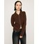F／FUR COLLAR KNIT トップス