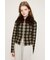 F／FUR COLLAR KNIT トップス