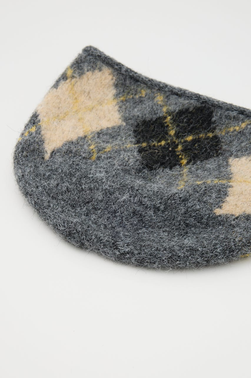 ARGYLE JQ KNIT BEANIE