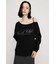 OFF SHOULDER LOGO トップス