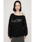 OFF SHOULDER LOGO トップス