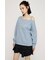 OFF SHOULDER LOGO トップス