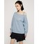 OFF SHOULDER LOGO トップス
