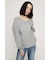 OFF SHOULDER LOGO トップス