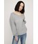 OFF SHOULDER LOGO トップス