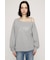 OFF SHOULDER LOGO トップス