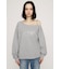 OFF SHOULDER LOGO トップス