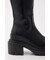 【SNSで話題の美脚チートブーツ！】SQUARE TOE KNEE ブーツ