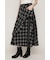 PLAID FLARE DESIGN スカート