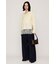 LACE TRIM V NECK KNIT トップス