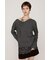 LACE TRIM V NECK KNIT トップス