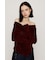 【SNSで話題！】OFF SHOULDER VELOUR トップス