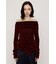 【SNSで話題！】OFF SHOULDER VELOUR トップス