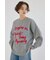Frayed Lettering ニットトップス