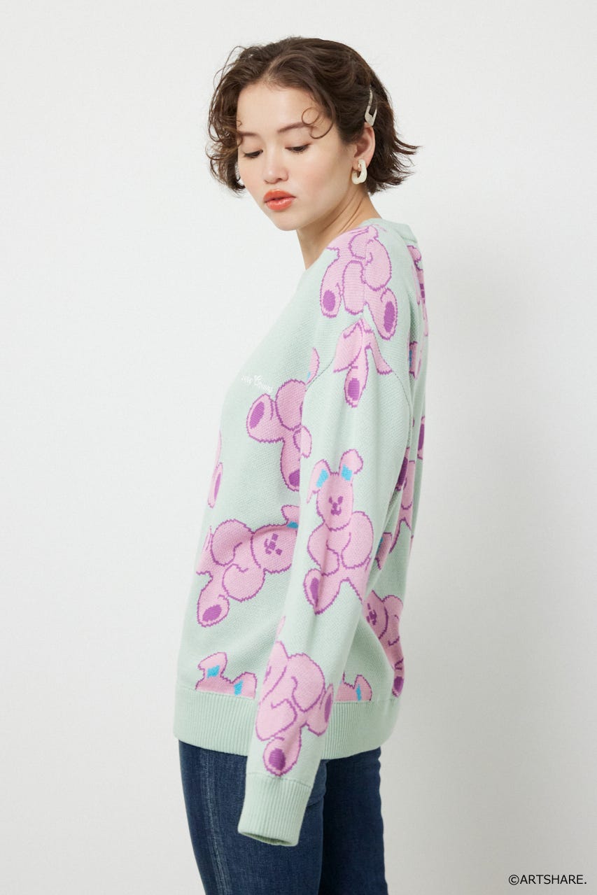 【UNISEX】(wiggle wiggle)パターンニットトップス