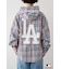 (MLB)フードチェックシャツ