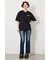 【UNISEX】エンボスロゴVネックTシャツ