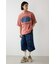 エンボスデニムロゴTシャツ