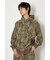 (UNISEX)SHARE パターンスタンドネックジップパーカー
