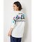 フラワースクリプトロゴ5分袖Tシャツ
