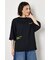 フラワースクリプトロゴ5分袖Tシャツ