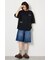フラワースクリプトロゴ5分袖Tシャツ