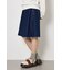 セミフレアワイドバミューダパンツ